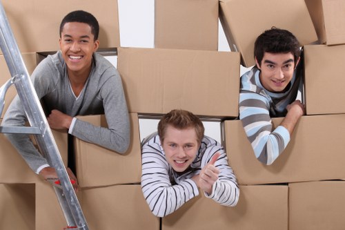 Commercial moving team planning an office relocation in Ealing