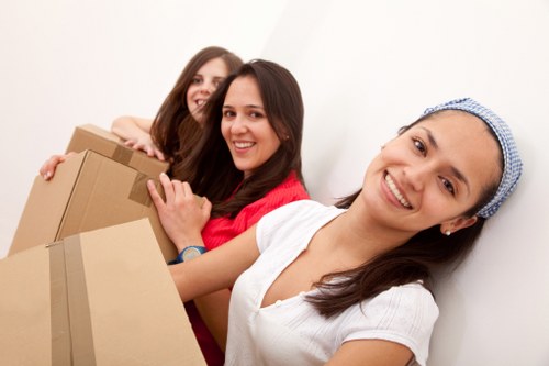 Household moving service in an Ealing residential street